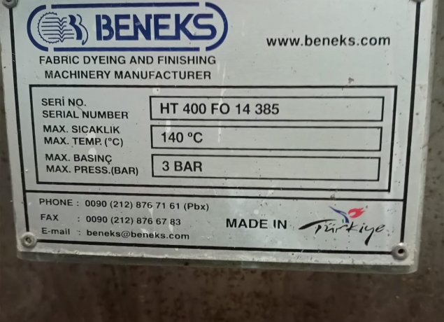 BENEKS HT 400 BOYAHANE MAKİNESİ